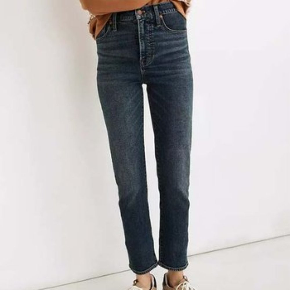 NWT Madewell | Arland Wash Medium Indigo Cozy Vintage Hi-Rise Crop Jeans - Women